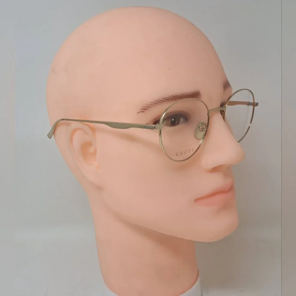 NWT Gucci Men's Glasses Frames Round All Metal Gold Japan GG0337O 001 51-20-145 - Picture 3 of 15